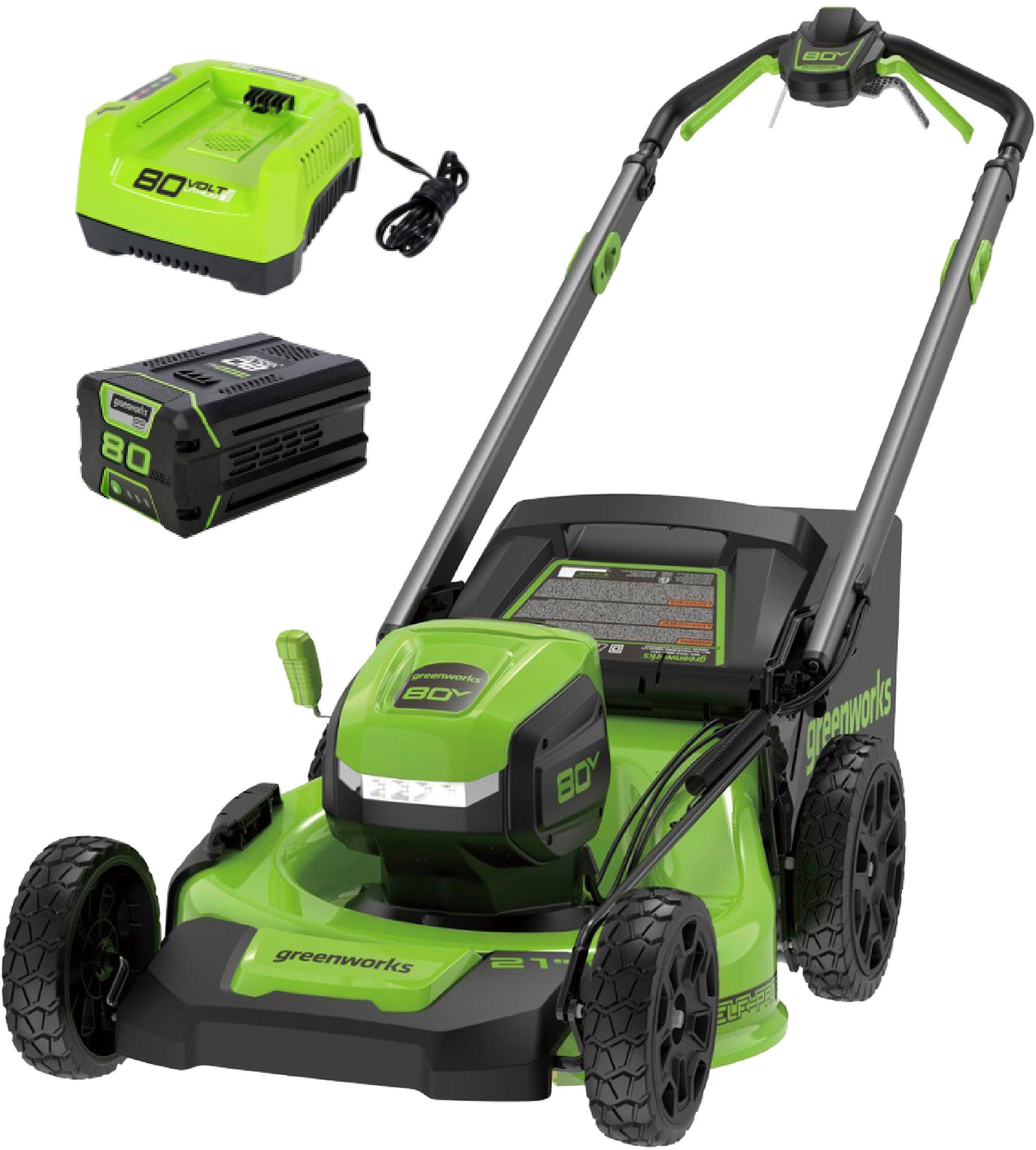 Self propelled lawn clearance mower battery operated